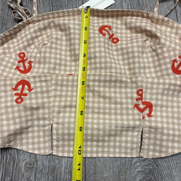 Anthropologie Beige and Red Patterned Women's Top - Picture 3 of 9